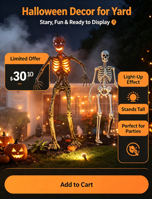 Last Day 60% OFF⏰️💀⚡Halloween Giant Skeleton Decor 🎃🔥
